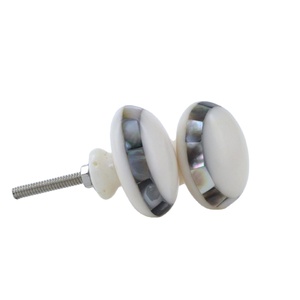 ลูกบิดตู้มุกบลูมาร์เธอร์เพิร์ลธรรมชาติ ขัดเงา ขอบชุบทองเงางาม กันน้ำ งานแฮนด์เมด คุณภาพสูง สำหรับตกแต่งลิ้นชัก - Product Image 2