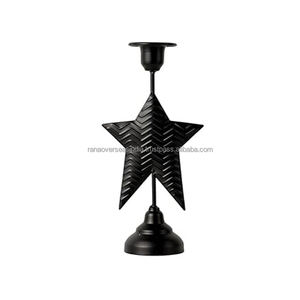 High Quality Hot Sale Black Iron <b>Taper</b> <b>Candle</b> Holder Star Design in Multiple Design & Sizes for Home and Event Decor - Product Image 3