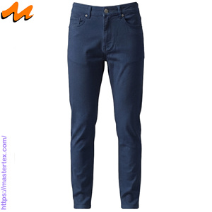 Pantalones Casuales de Corte Recto para Hombre MASTER TEXTILE, Color Sólido, Cintura Media, Tejido Twill Transpirable, Cierre de Botones y Remaches - Product Image 2