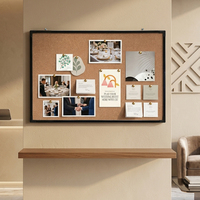 Tableau d'affichage photo en liège avec cadre en aluminium coloré 60x90cm, stable et robuste pour les tableaux d'affichage clients et de bureau