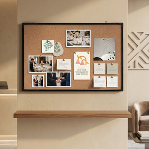 Tableau d'affichage photo en liège avec cadre en aluminium coloré pour les présentoirs clients et de bureau - Product Image 1