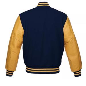 เสื้อแจ็คเก็ต Letterman Varsity แบบมีโลโก้สั่งทำได้ ไซส์ใหญ่ ทรงบอมเบอร์ ติดกระดุม แขนผ้าฟลีซ สำหรับฤดูหนาว แห้งเร็ว ระบายอากาศได้ดี - Product Image 2