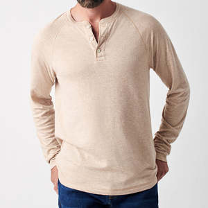 Camiseta Henley Rosa Claro para Hombre, Manga Corta, Informal, Cuello con Botones, Algodón, Estilo Minimalista, Logotipo Personalizado - Product Image 5