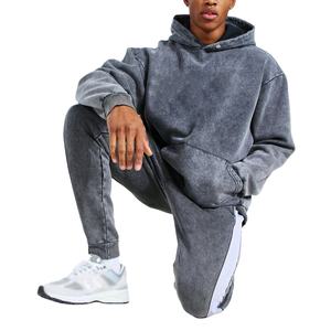 Conjunto de chándales con lavado ácido para mujer con logotipo personalizado, chándales deportivos personalizados de alta calidad para correr para hombre, chándal 2026 - Product Image 5