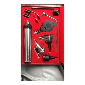 Ensemble d'otoscope et d'ophtalmoscope portables en acier inoxydable à fibre optique pour diagnostic médical vétérinaire, normes allemandes de haute qualité - Product Image 3