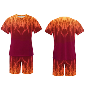 Crea tu diseño con camisetas de jersey sublimadas y conjuntos de pantalones cortos de secado rápido y transpirables, conjuntos de 2 piezas para unisex. - Product Image 4