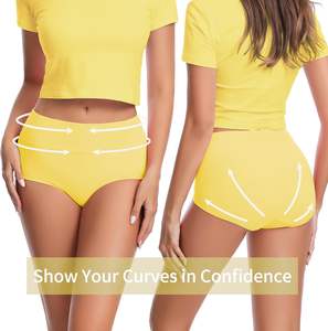 Ropa Interior Femenina de Tallas Grandes con Cintura Alta, Botones, Tela Suave, Elástica, Transpirable y con Soporte Completo en la Cintura - Product Image 6