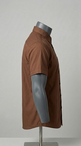 เสื้อเชิ้ตแขนสั้นผู้ชายคุณภาพสูง สีพื้นเรียบง่าย สไตล์สมาร์ทแคชชวล สำหรับใส่ทำงานหรือใส่ในชีวิตประจำวัน - Product Image 3