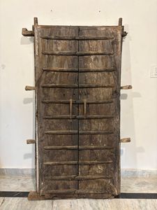 Paneles de Puerta de Madera Maciza Antiguos con Marco Tallado a Mano, Duraderos y Ecológicos para Puerta Principal de Villa de Lujo, Uso en Sala de Estar Exterior - Product Image 6