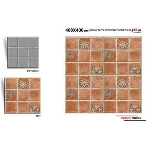 Vistaar Marque Design Gaufré 400x400mm Corps Complet Antidérapant Porcelaine Heavy Duty Parking Rustique Indien Salle de Bain Carrelages de Sol - Product Image 2