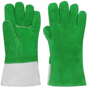 Heavy-Duty XL Construction <b>Gloves</b> Reinforced Cowhide Split Leather Anti-Vibration Abrasion Heat Resistant TPR Cotton Safety Cuff - Product Image 3