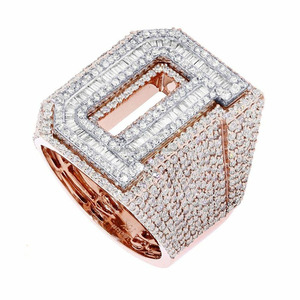 Bague en moissanite glacée, argent sterling 925, classique, championnat, rappeur, hip hop, bague personnalisée avec sertissage à griffes pour cadeaux d'anniversaire - Product Image 3