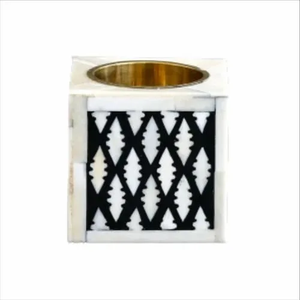 FAIZA CRAFT Bone and Mother of Pearl Inlay Wood Eco-Friendly Square & Round Handmade <b>Candle</b> Holder Bakhoor Burner From India - Product Image 5
