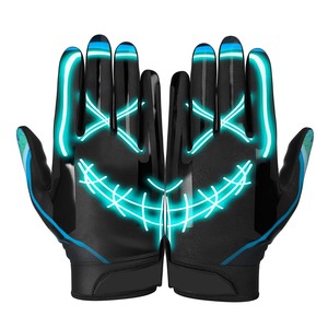 Custom Logo Sports Gloves New Non-Slip Silicone Palm Receiver Wrist Closure Youth Adults American Football Five-B Made Gloves - Product Image 1