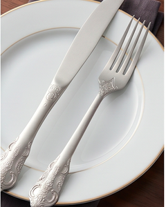 Ensemble de couverts en acier inoxydable avec poignée design, couverts de table élégants, ustensiles de cuisine haut de gamme, durables, utilisation moderne en cuisine - Product Image 2