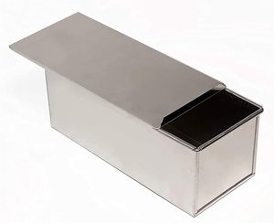 Square Iron Sandwich Bread Mould/Pan with Cover Oven Safe Dishwasher Safe for Baking 400Gms Small (7X3.5X3.5 Inch) Silver - Product Image 2