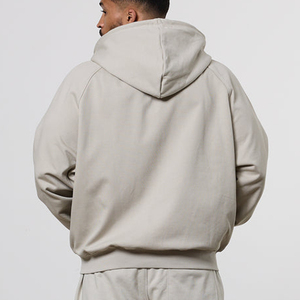 Autumn American Streetwear Brand High Street <b>Hooded</b> Fleece Sweatshirt Loose Zipper <b>Cardigan</b> <b>Men</b> Solid 100% 3D Embroidery - Product Image 5