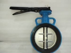 Cuerpo CI industrial 50mm SS 304 Válvula de mariposa tipo oblea con mango de potencia manual operado por palanca para agua Aceite Gas - Product Image 5