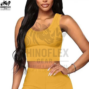 Seamless Solid Front Logo Short Breathable High-waisted Gym <b>Set</b> Women 7 Colors Top Bra Sport Fitness Yoga Short <b>Set</b> - Product Image 4