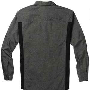 Chemise de marque avec logo personnalisé pour homme, manches longues, imperméable, coupe-vent, légère, anti-UV, 100% polyester, UPF 50, pêche - Product Image 3