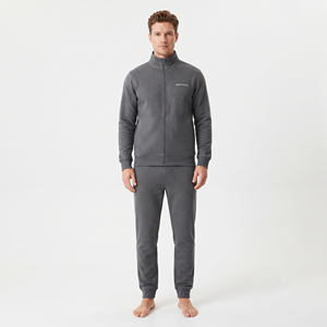 Ensemble de survêtement décontracté d'hiver pour homme avec logo personnalisé, veste et pantalon deux pièces, ensemble de fitness de haute qualité, vêtements de sport pour la course à pied - Product Image 1
