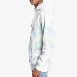Sudaderas con estampado tie-dye para hombre con patrones de colores vibrantes y tela de mezcla de algodón para uso casual, viajes y actividades diarias. - Product Image 3