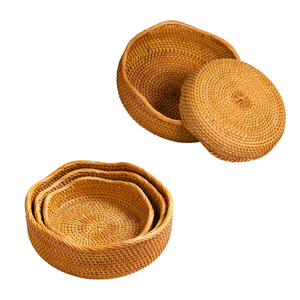 Premium Eco-friendly Handmade Wicker <b>BREAD</b> RATTAN <b>BASKET</b> / TRAY with Decorative Scallop Edge Natural Wicker <b>Basket</b> - Product Image 1