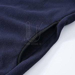 Veste polaire décontractée pour homme de haute qualité, prix de gros personnalisé, service OEM, col montant, logo sur le devant, séchage rapide, respirante - Product Image 5