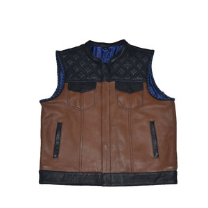 Chaleco de Motocicleta para Hombre de Alta Calidad con Aspecto de Cuero, Hecho en Pakistán, con Botones Frontales, Sin Mangas, para Motociclistas - Product Image 1