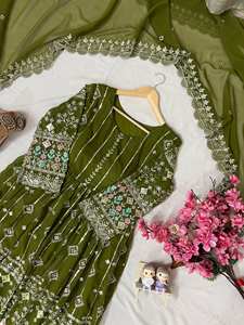 Vente chaude Party Wear Look Faux Georgette Avec Broderie Lourde Sequin Robe De Travail Avec Dupatta Indien Ethnique Porter Robe De Mariée - Product Image 5