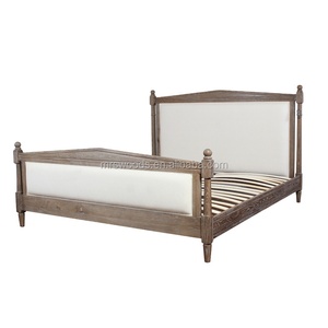 Struttura del <span class=keywords><strong>letto</strong></span> imbottita all'ingrosso mobili moderni in legno letti moderni in legno di quercia King Size eleganti moderni - Product Image 1