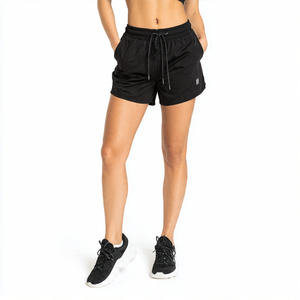 Shorts Deportivos de Secado Rápido para Mujer, 100% Poliéster, Cintura Alta con Cordón Ajustable, Shorts de Verano para Ejercicio y Running - Product Image 3