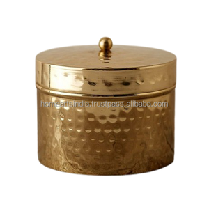 Récipient Chapati en cuivre martelé en métal fait à la main Boîte de roti de cuisine de qualité de luxe du meilleur exportateur en Inde - Product Image 4