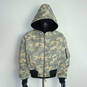 man clothing <b>Jacket</b> Customized Cotton Retro Double Zipper Warm Quilted Camouflage Winter Bomber <b>Jacket</b> with Hood <b>Men</b>’s <b>Jackets</b> - Product Image 1