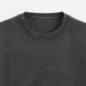 T-shirt noir ample pour homme, col rond, manches courtes, en coton, style décontracté streetwear, haut tendance - Product Image 6