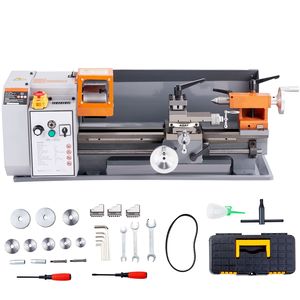 Tornio da banco in metallo 7FT X 13.78FT, resistente, 500W, nuovo, velocità variabile 0-2200 RPM, offre lavorazioni metalliche di precisione - Product Image 1