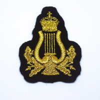 Écussons brodés en fil doré pour épaulettes de ligne aérienne, insignes royaux d'ingénieur, broderie en fil doré pour défilés