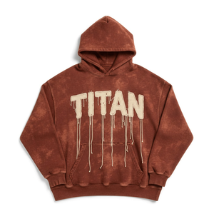 เสื้อฮู้ดดี้ผู้ชายทรงโอเวอร์ไซส์ สไตล์สตรีทแวร์ ผ้าคอตตอนฟลีซหนานุ่ม ล้างสีแบบวินเทจ ทนทาน อุ่นสบายสำหรับฤดูหนาว เสื้อพูลโอเวอร์ลำลองแฟชั่น - Product Image 4