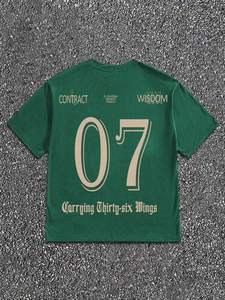 Vente en gros B2B : T-shirts homme 250 GSM, personnalisés avec graphiques numériques, 100% coton, coupe oversize streetwear, 270 GSM, fournisseur OEM - Product Image 2