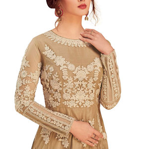Robe longue élégante pour femme, col rond, manches longues, unie, pour soirée formelle, respirante et tendance - Product Image 3