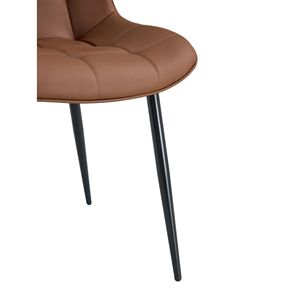 Sedia da Pranzo Moderna in Tessuto Marrone con Elegante Motivo a Griglia, Stile Chic per il Tuo Spazio Pranzo - Product Image 5