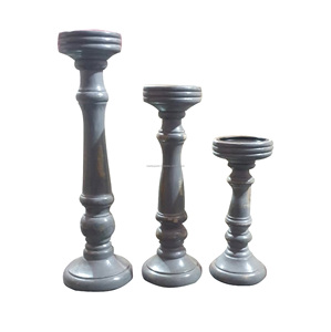 Porte-bougie rustique en bois naturel massif, support pour bougie tealight, décoration de table de style farmhouse pour la maison et le salon - Product Image 6