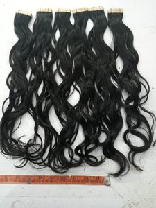 Venta caliente Extensiones de cabello de cinta India Onda natural Onda profunda suelta Rizo italiano con cutículas alineadas - Product Image 4