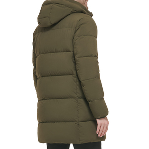 Parka longue noire à capuche OEM Heavy Best Bubble, manteau matelassé brillant personnalisé pour homme - Product Image 3