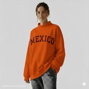 Sudadera casual de cuello alto para mujer, diseño personalizado, lisa, teñida, ajustada, de tejido de punto polar para otoño e invierno - Product Image 1