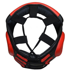 Custom Logo Professional Boxing Head Guard Two-Tone Leather Sparring Helmet for MMA - Product Image 4