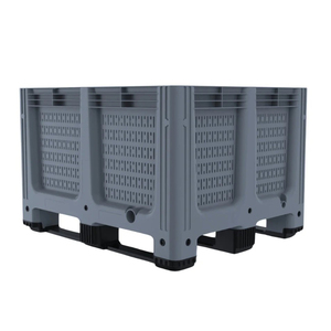 HDPE Agriculture Pallet Box Large Capacity <b>Stackable</b> Plastic <b>Container</b> for Fruit Vegetable and Crop <b>Storage</b> - Product Image 1