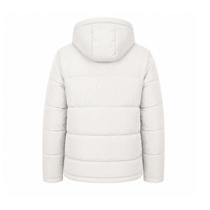 Chaqueta Acolchada Negra con Capucha para Hombre GLOWING NEON INDUSTRY, Cierre de Cremallera, Relleno de Algodón Resistente al Viento 220g, Abrigo Casual de Invierno - Product Image 5