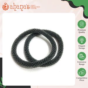 Bracelet en perles de verre fait main, style tendance, luxe artisanal, pour femmes, Ahana's B-066 - Product Image 2