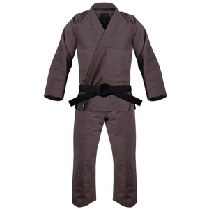 Uniforme de Karate Personalizado al por Mayor, 100% Algodón, Kimono Gris, Tela con Bordado y Parches, Unisex para Adultos - Product Image 1